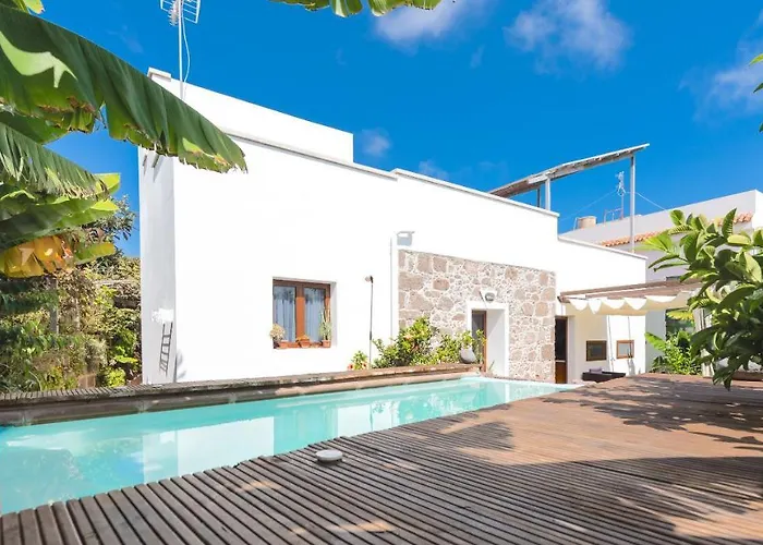 Villa Canaria Piscina Jacuzzi Jardin