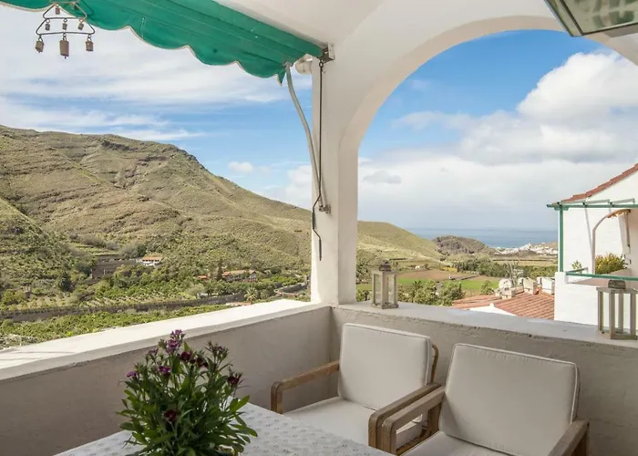 Casa Carmen Agaete Con Terraza Y Vistas Al Mar