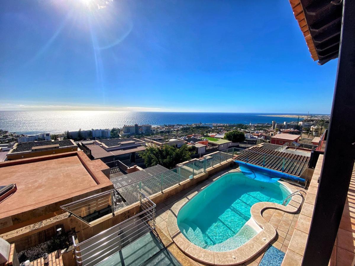 Luxury 5 Star Violetta With Amazing Sea View, Jacuzzi And Heated Pool San Agustín