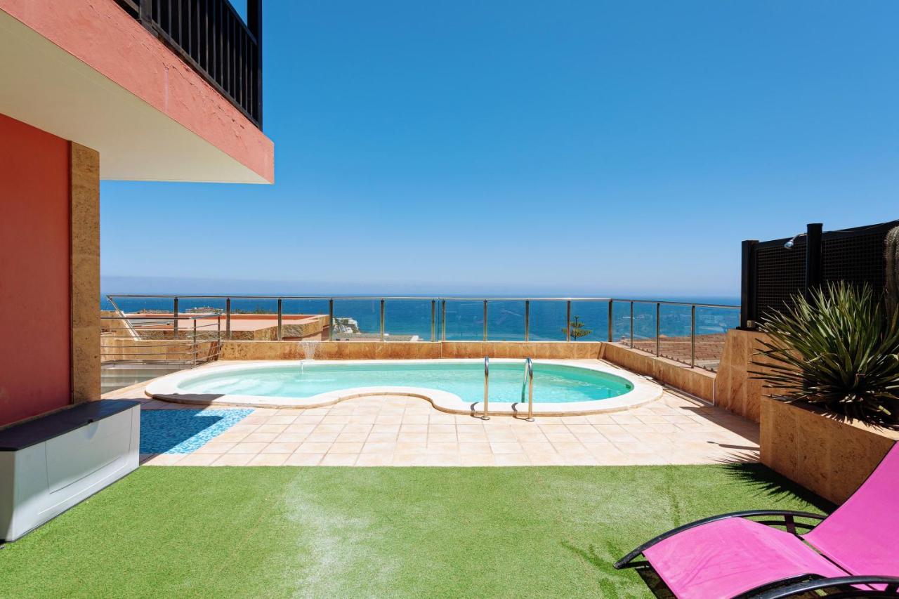 Villa Luxury 5 Star Violetta With Amazing Sea View, Jacuzzi And Heated Pool San Agustín