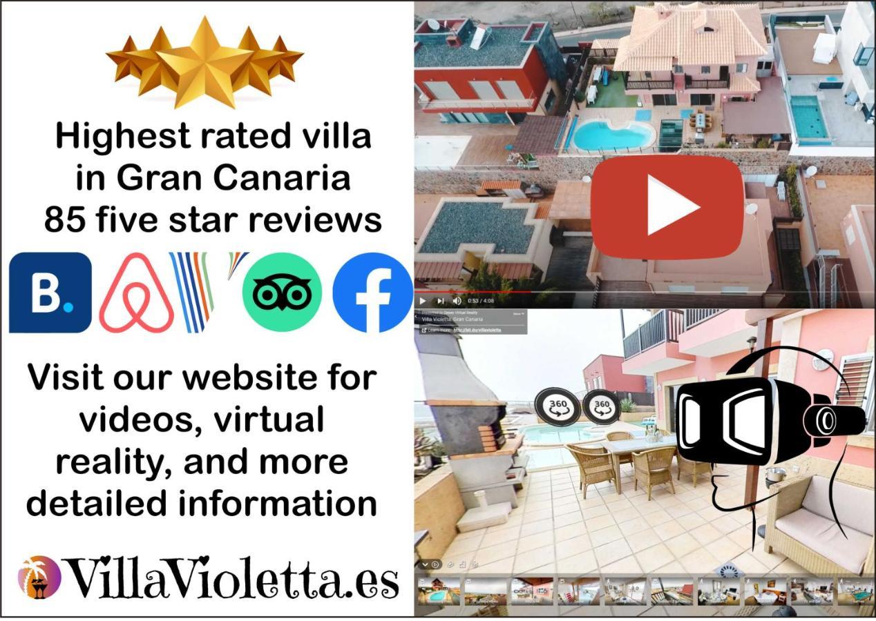 Villa Luxury 5 Star Violetta With Amazing Sea View, Jacuzzi And Heated Pool