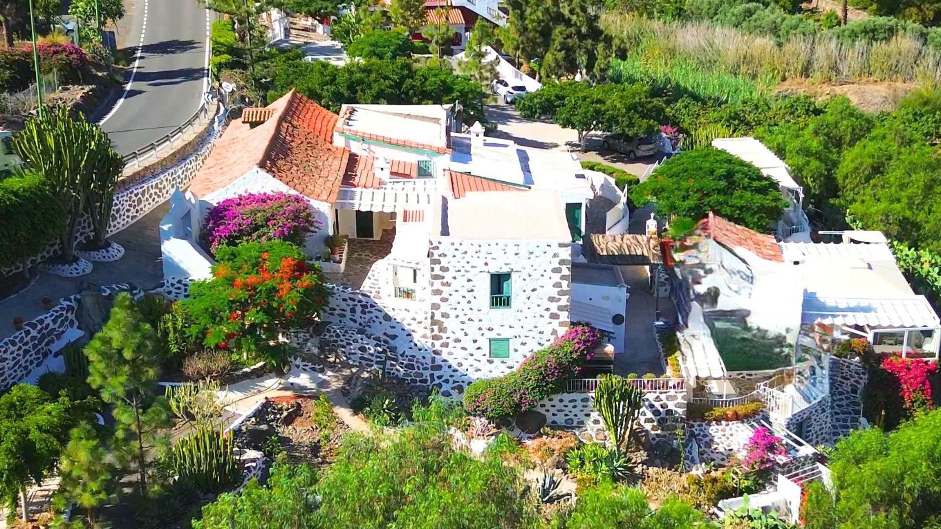 Historica Casa Con Vistas Al Jardin De Cactus Y Montanas Mogán