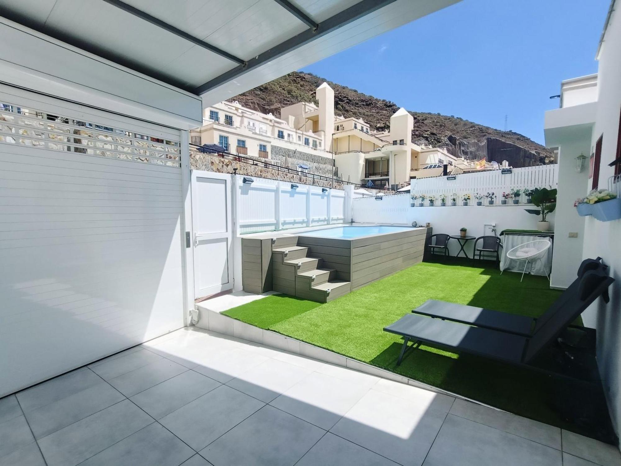 Big Puerto Rico Streetfront With Private Saltwater Jacuzzi Pool, Bbq, Kitchen & 3 Terraces Near Shopping Center * Puerto Rico (Gran Canaria)